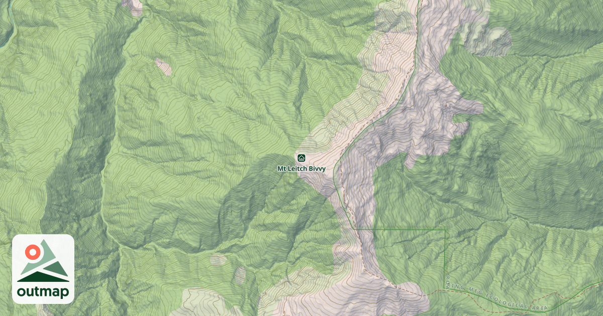Map of Mt Leitch Bivvy