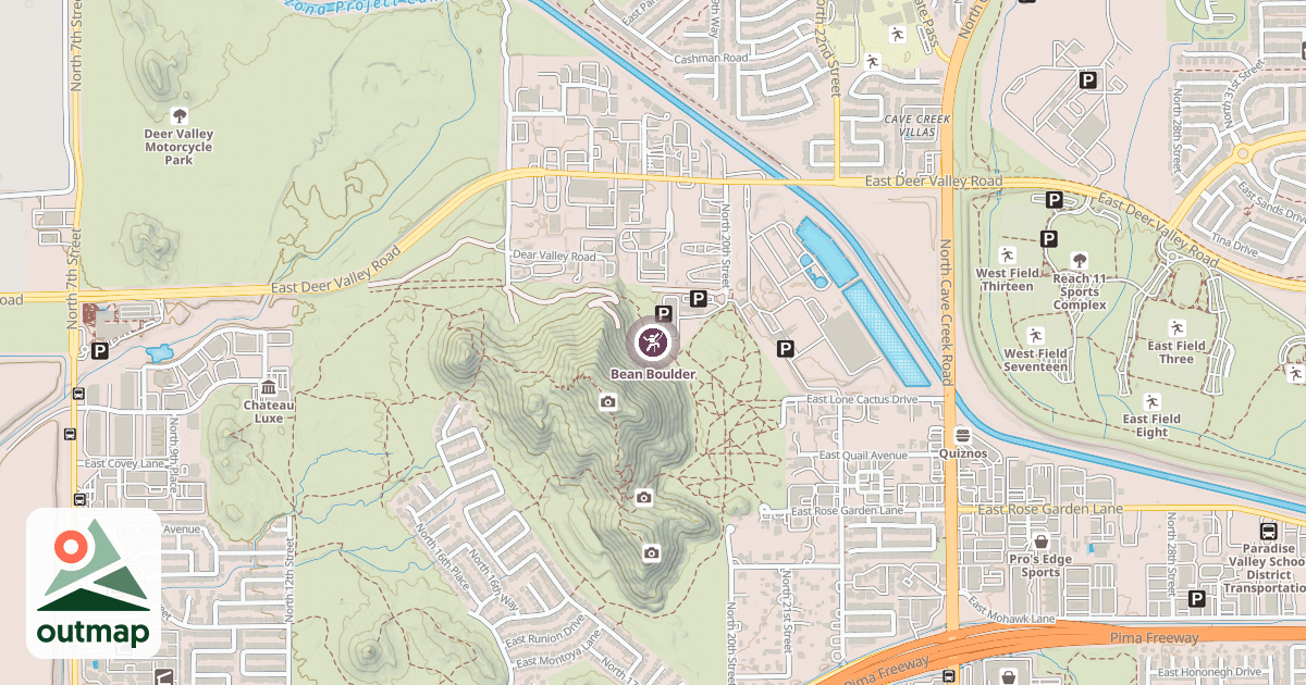 Map of Bean Boulder