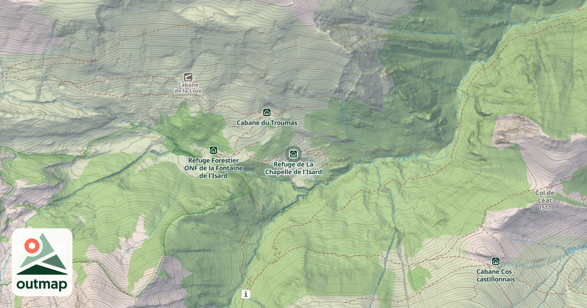 Map of Refuge de La Chapelle de l'Isard