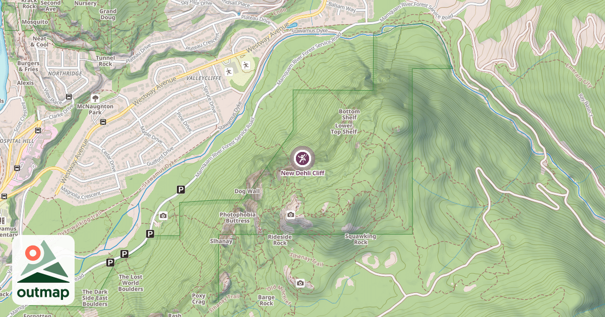 Map of New Dehli Cliff