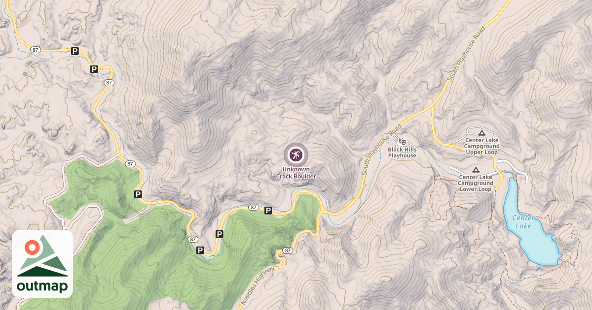 Map of Unknown Crack Boulder