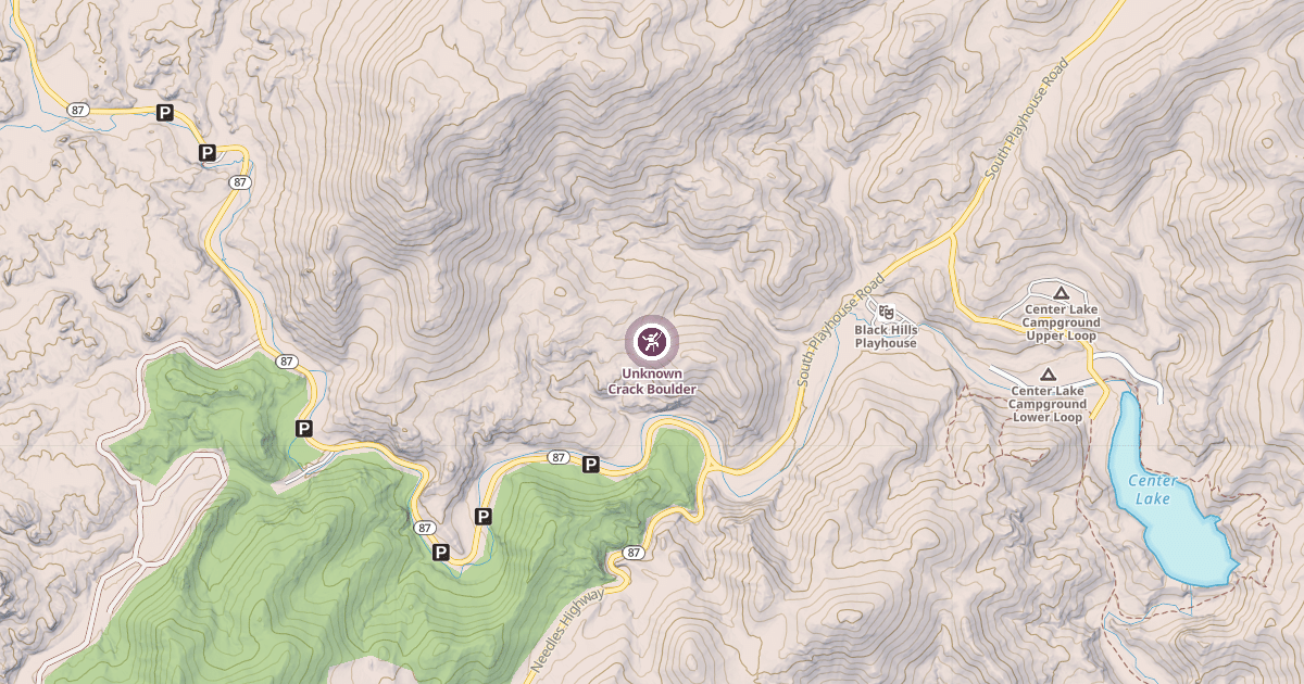 Map preview of Unknown Crack Boulder