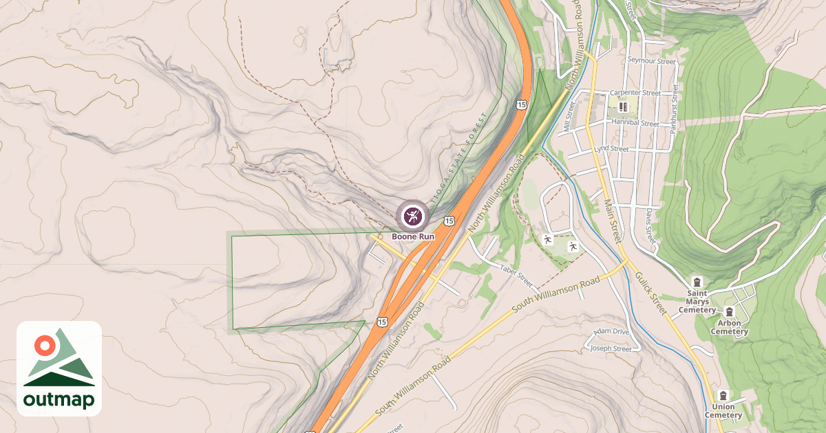 Map of Boone Run