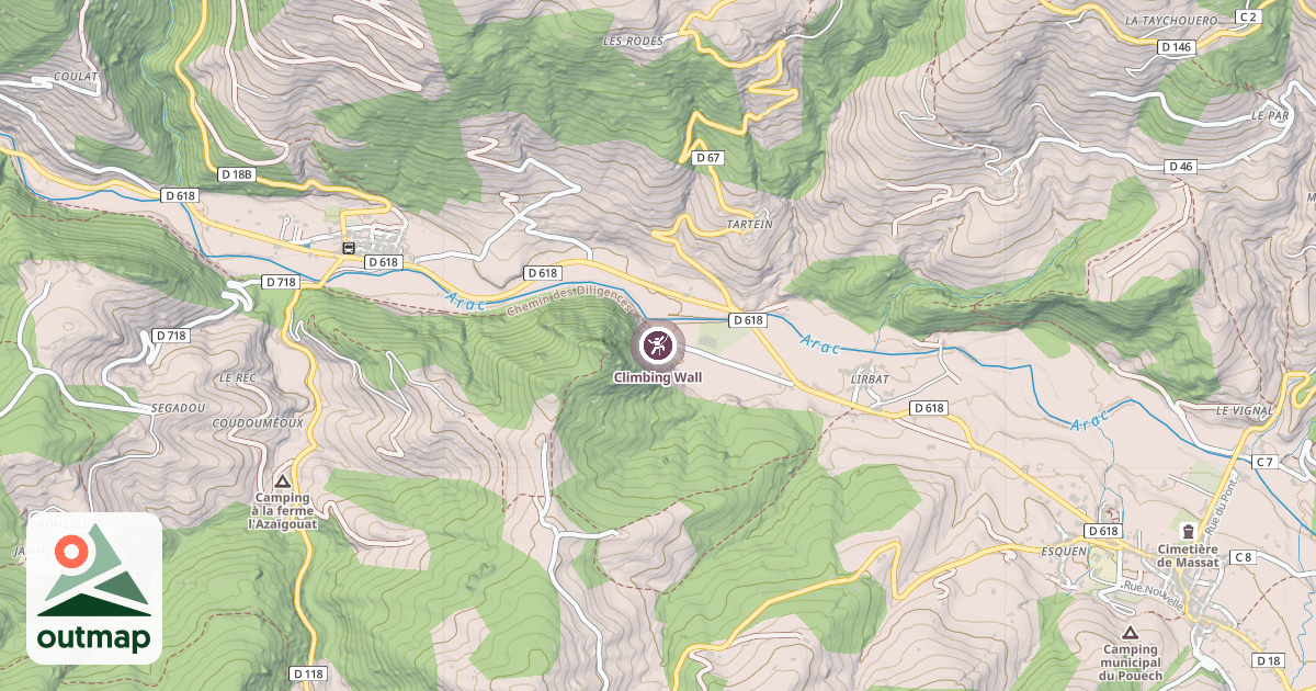 Map of Climbing Wall