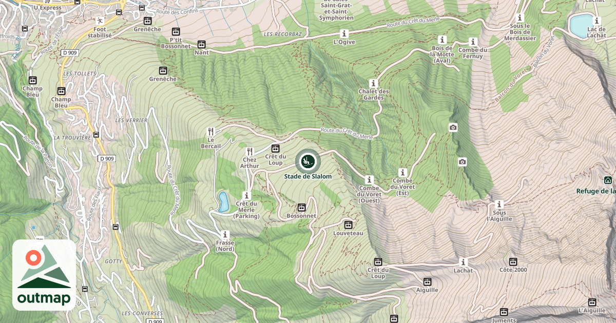 Map of Stade de Slalom