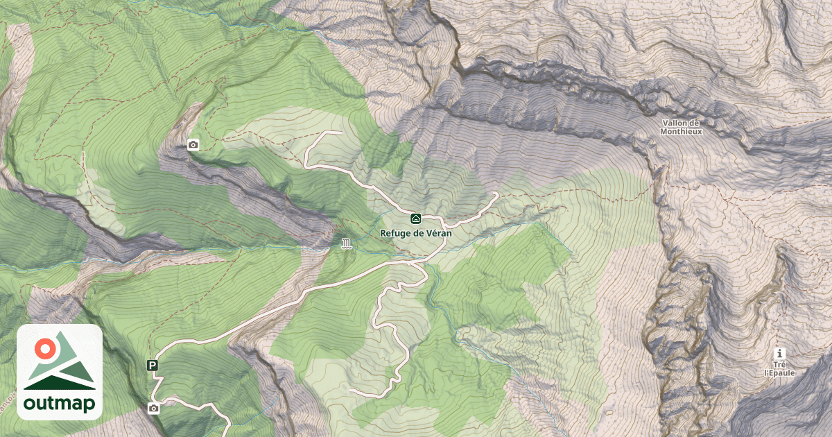Map of Refuge de Véran