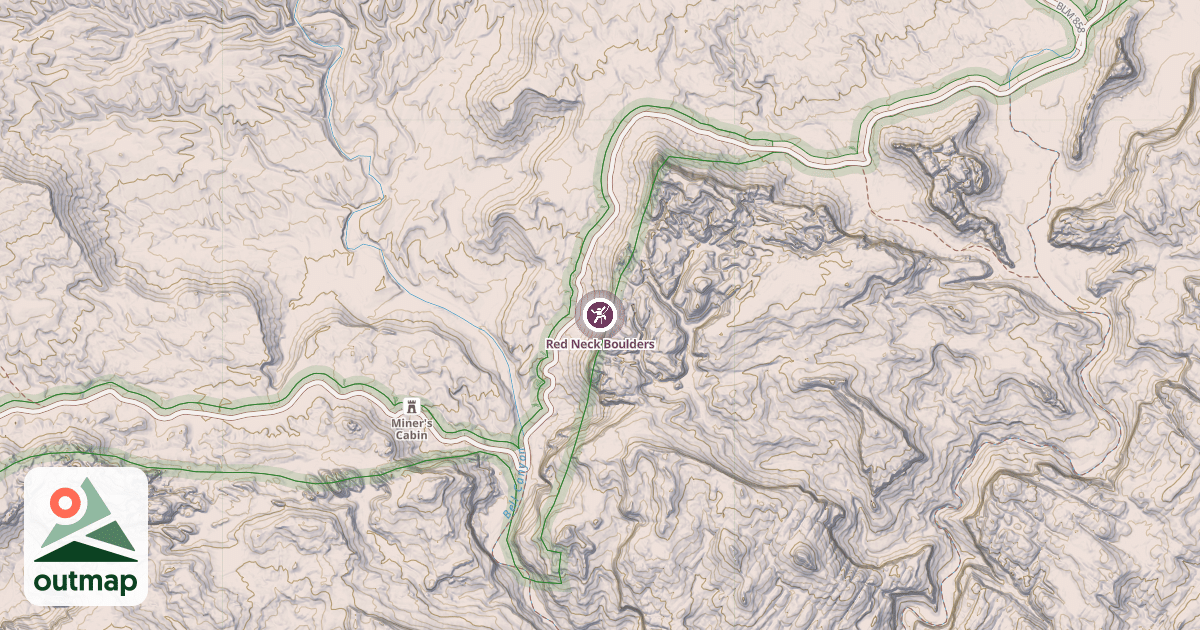 Map of Red Neck Boulders