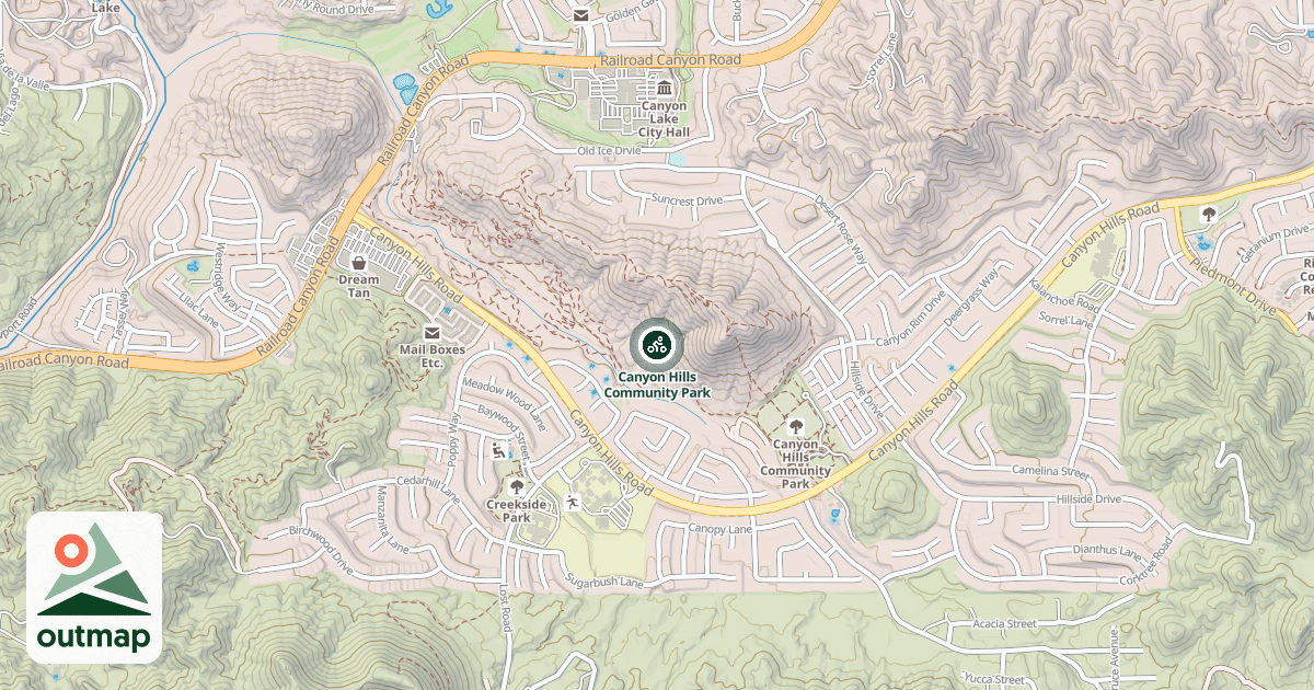 Map of Canyon Hills Community Park