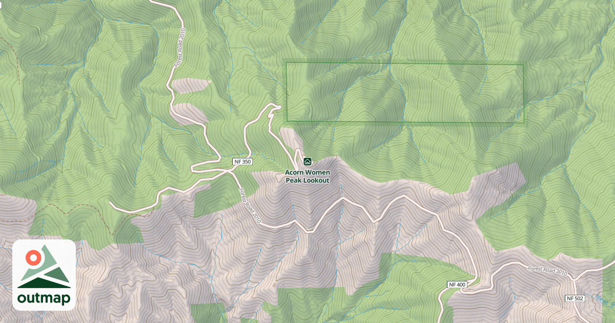 Map of Acorn Women Peak Lookout