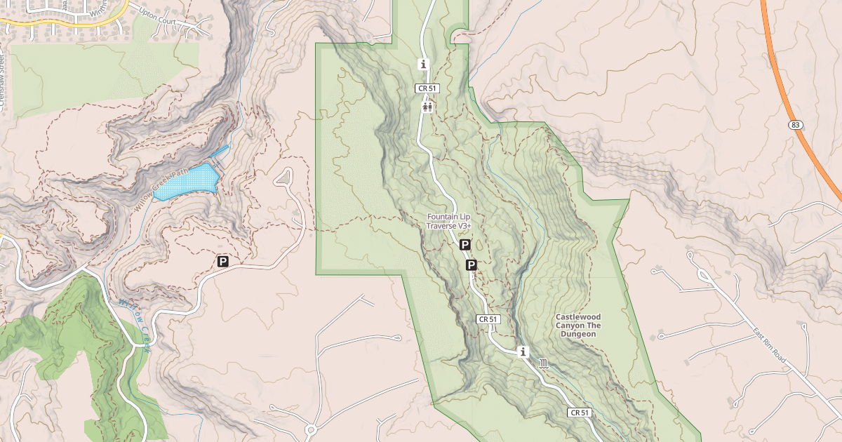 Map preview of Fountain Lip Traverse