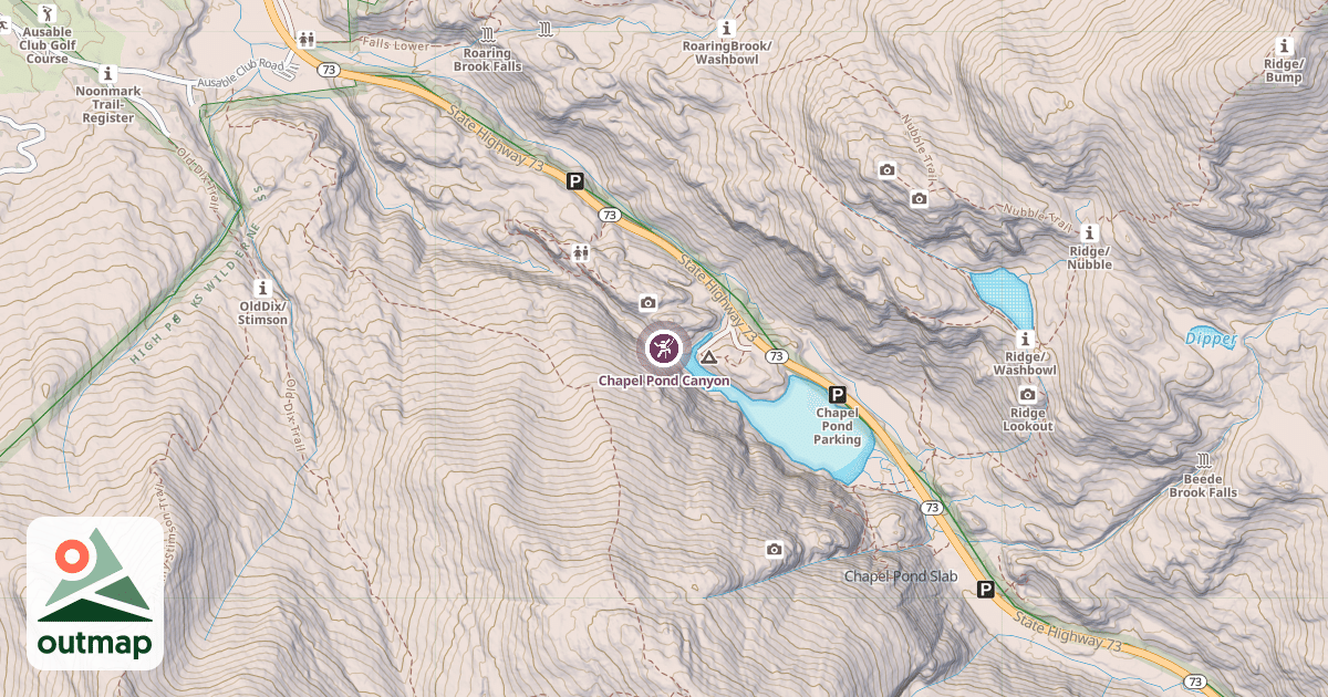 Map of Chapel Pond Canyon