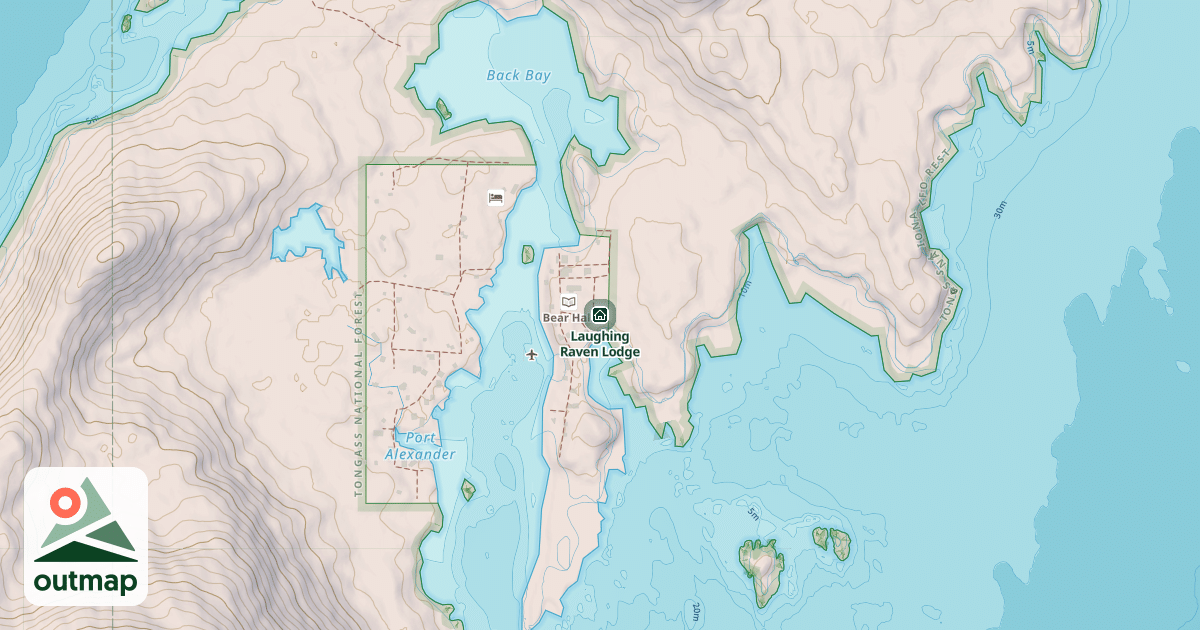 Map of Laughing Raven Lodge