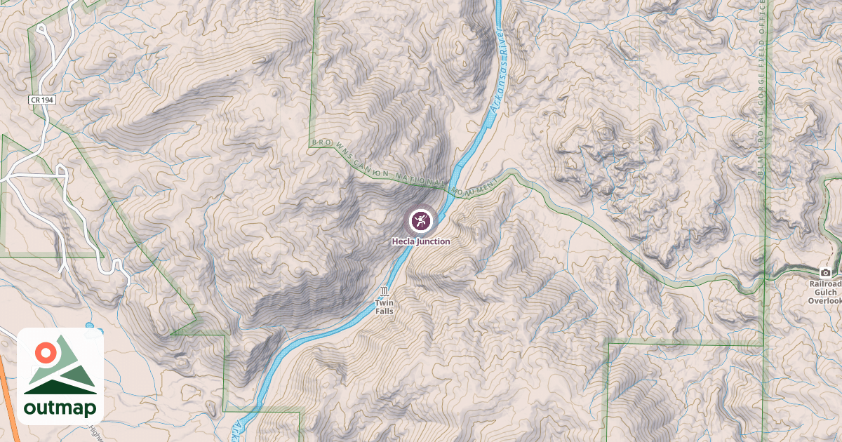 Map of Hecla Junction