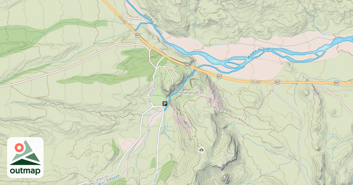 Map of Hardman Left