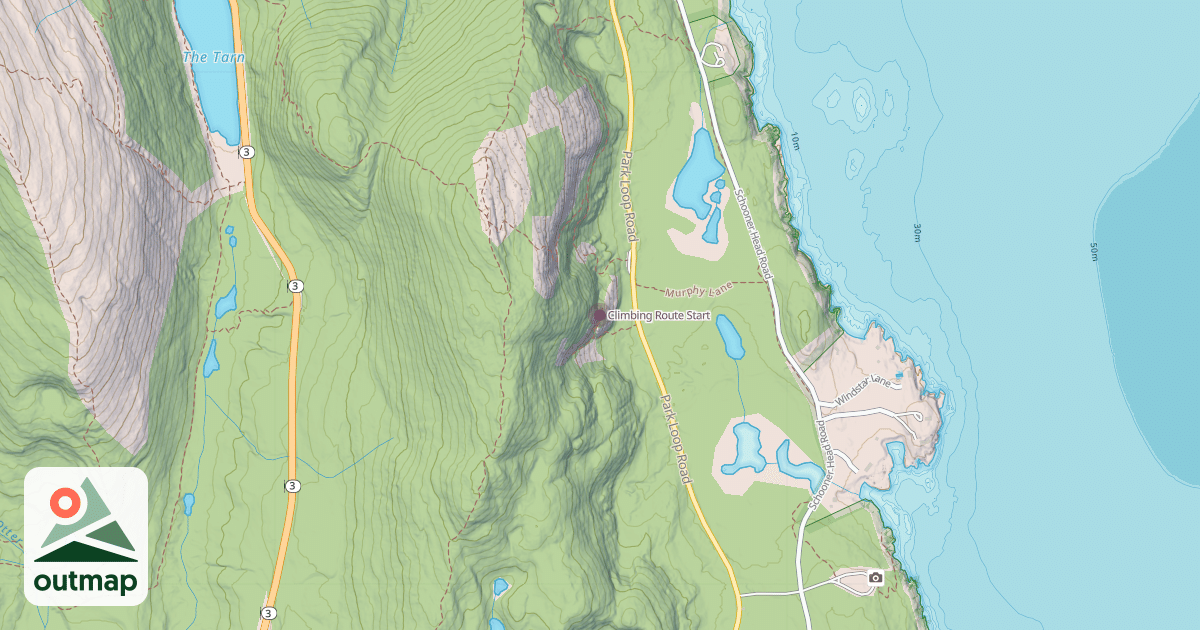 Map of Climbing Route Start