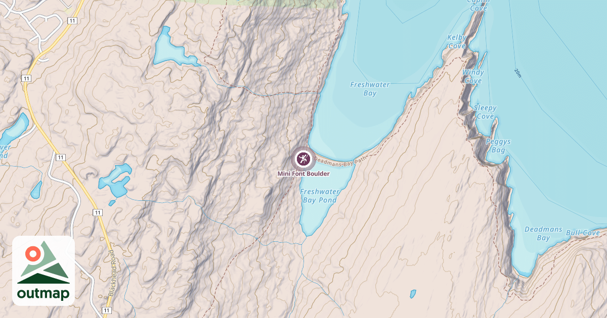 Map of Mini Font Boulder