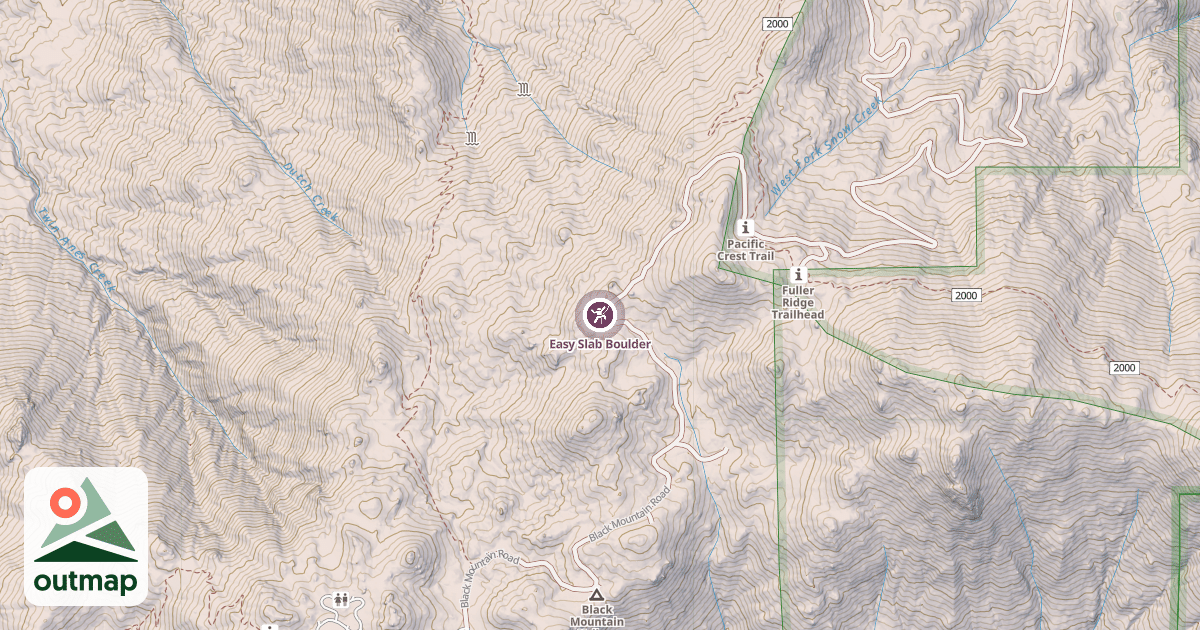 Map of Easy Slab Boulder