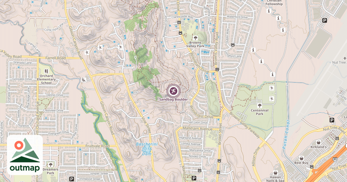 Map of Sandbag Boulder