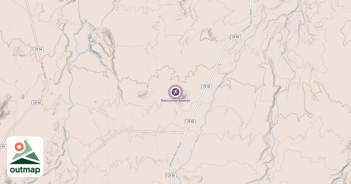 Map of Nocturnal Beaver