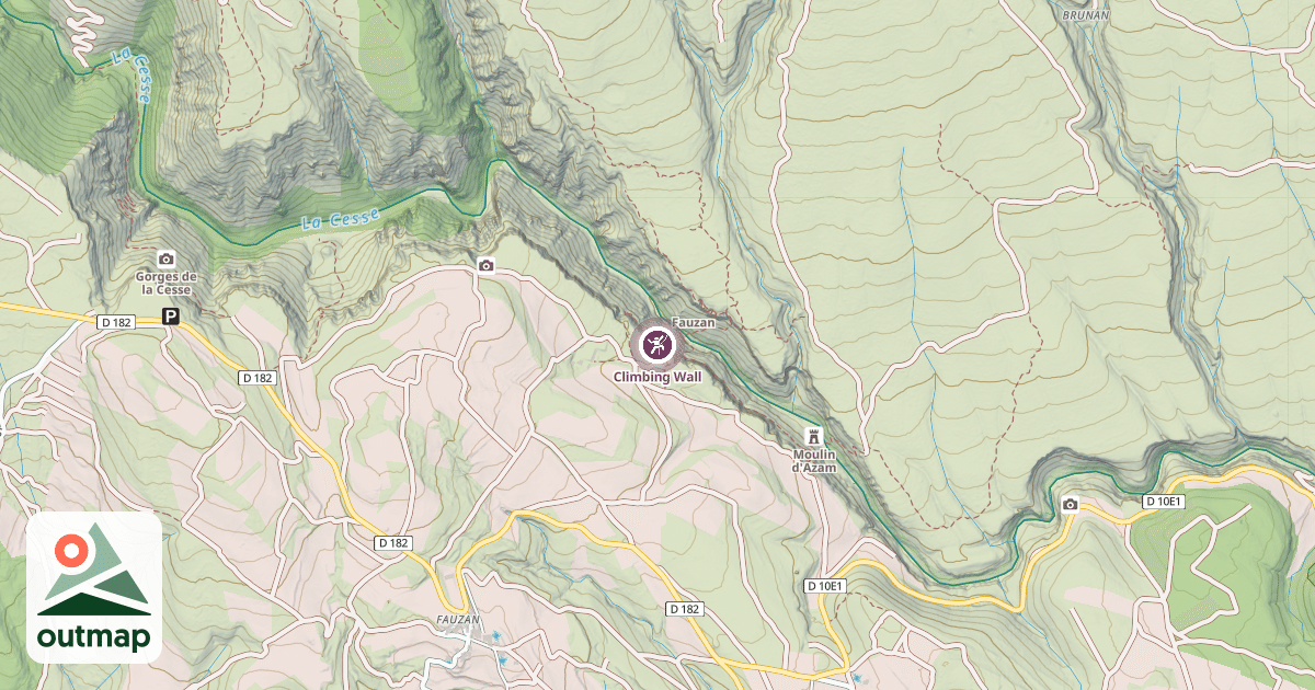 Map of Climbing Wall