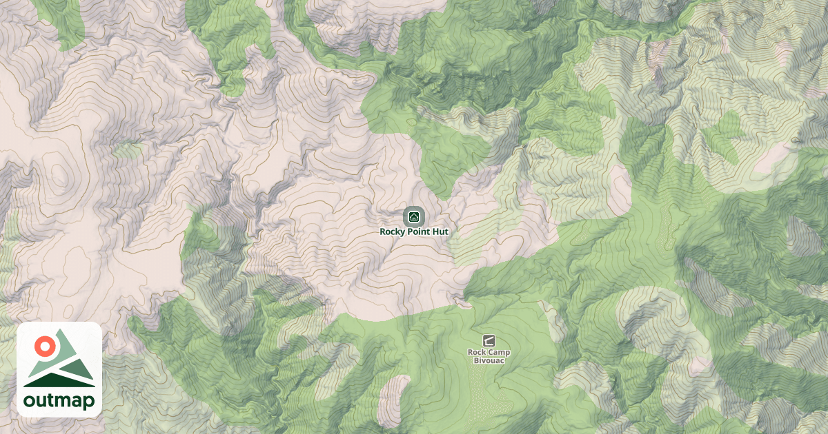 Map of Rocky Point Hut