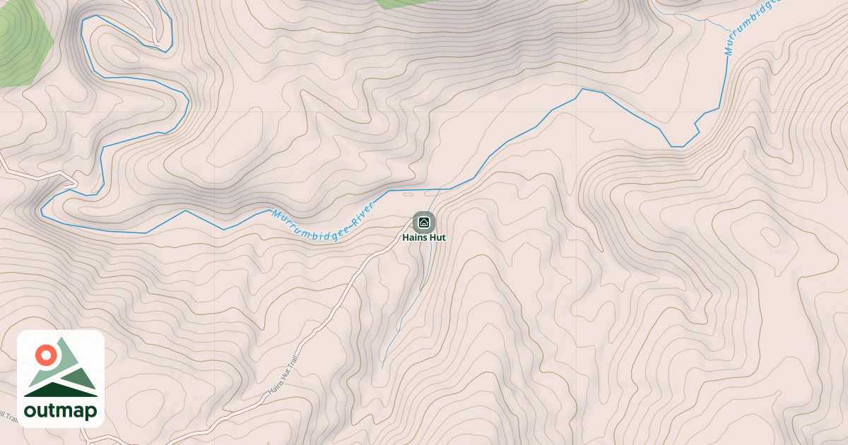 Map of Hains Hut