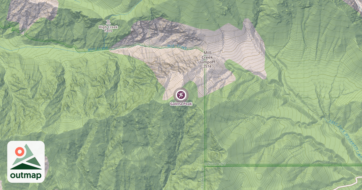 Map of Galena Peak