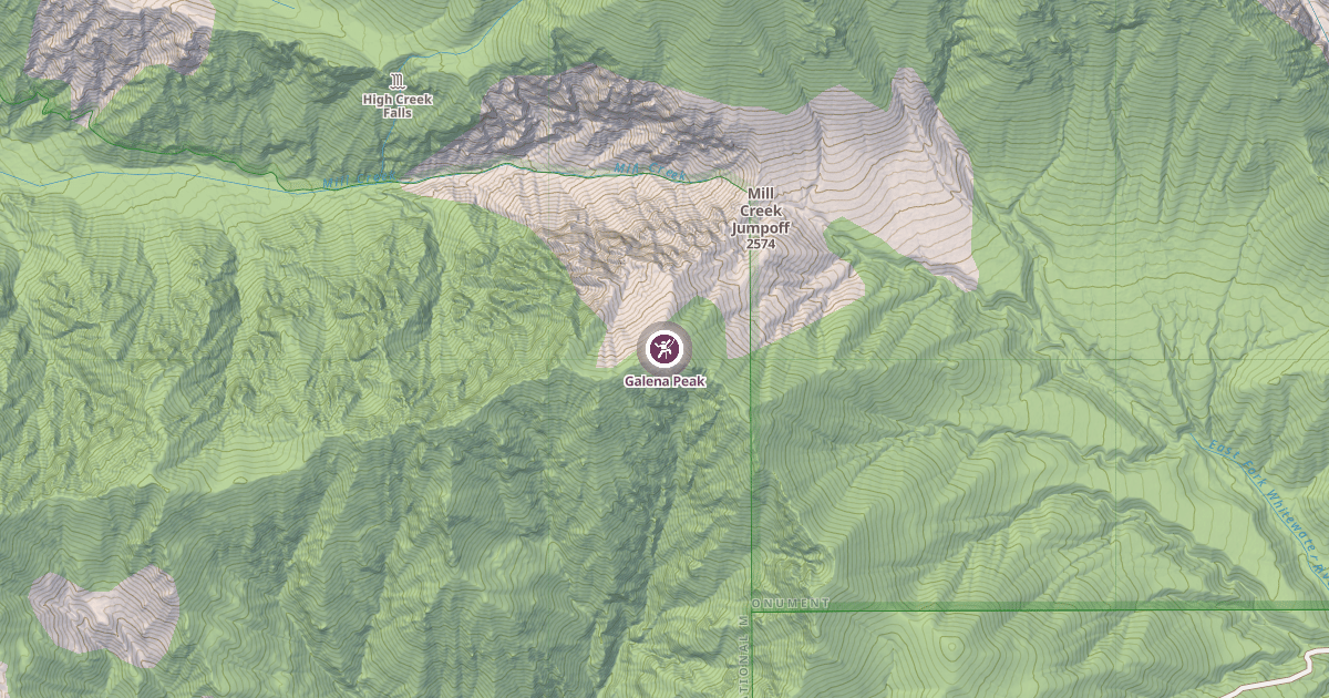 Map preview of Galena Peak