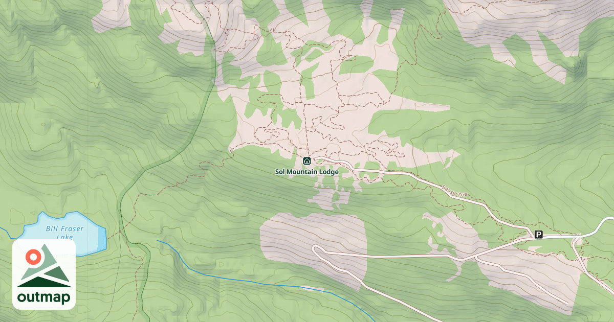 Map of Sol Mountain Lodge