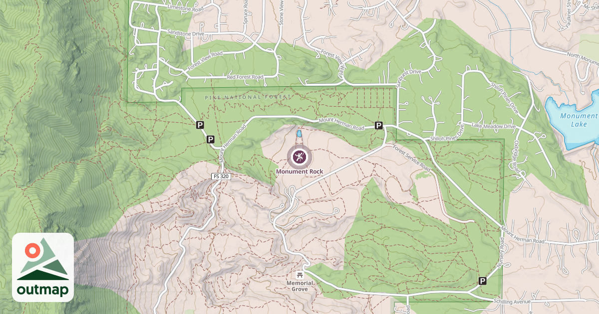 Map of Monument Rock