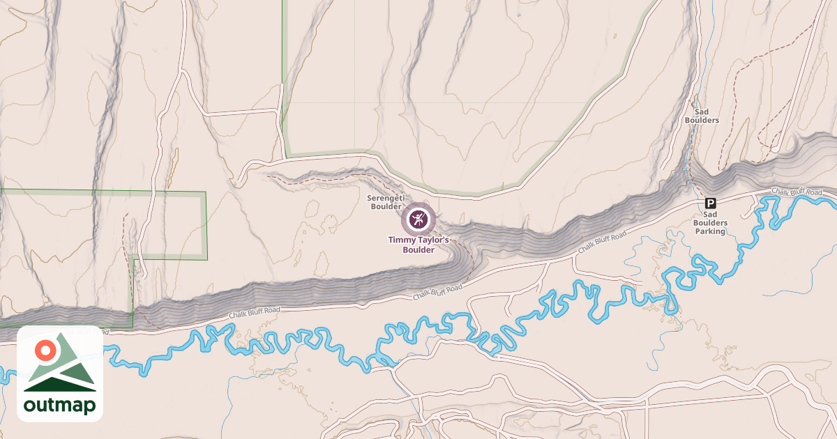 Map of Timmy Taylor's Boulder