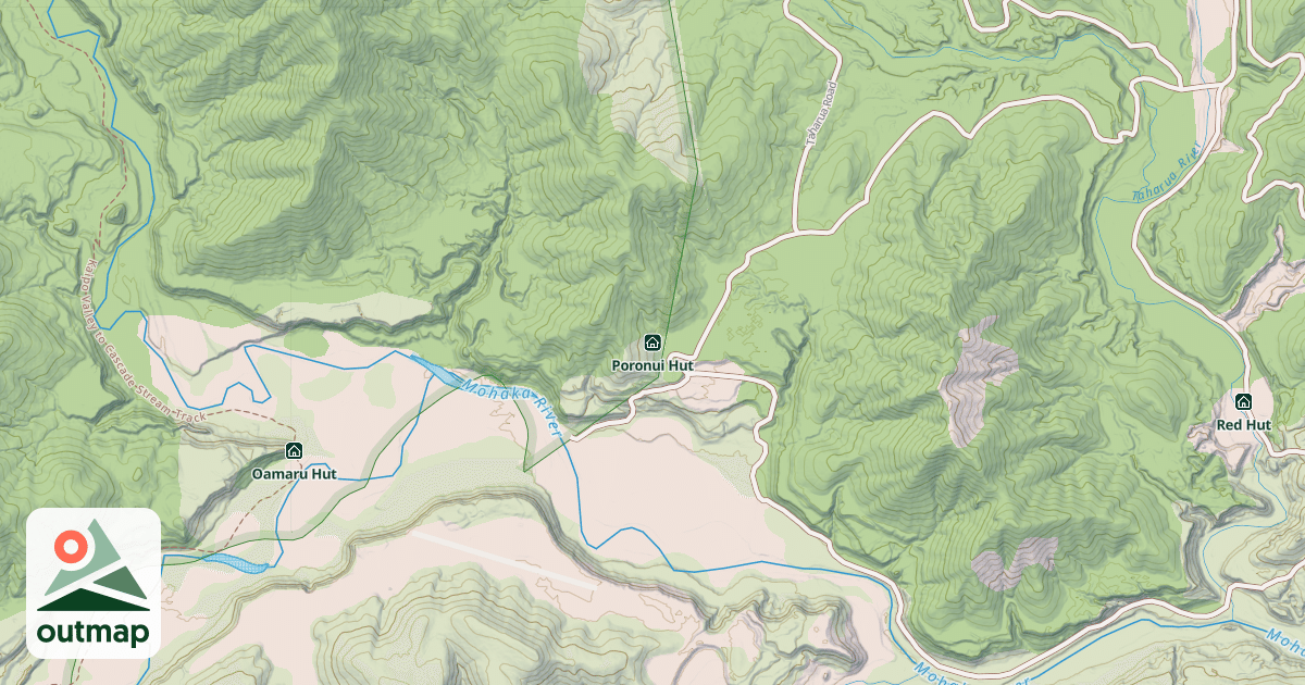 Map of Poronui Hut