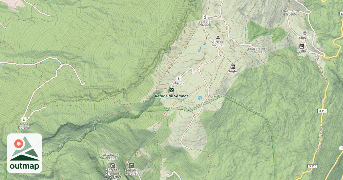 Map of Refuge du Semnoz