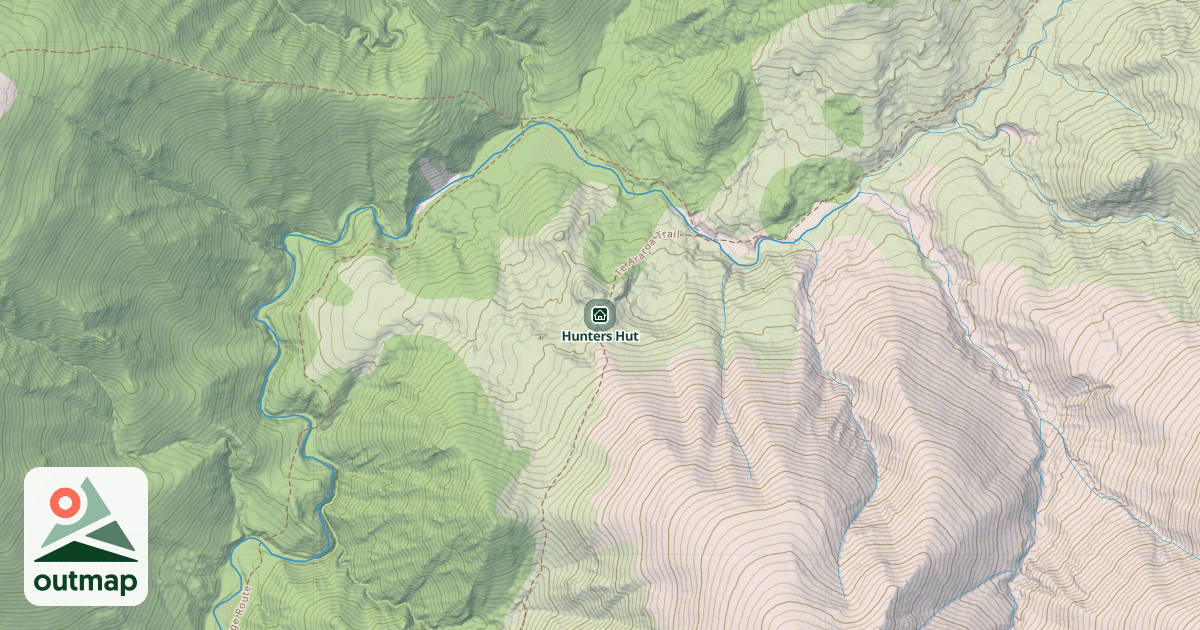 Map of Hunters Hut