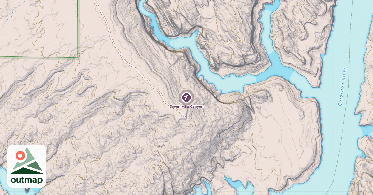 Map of Seven Mile Canyon