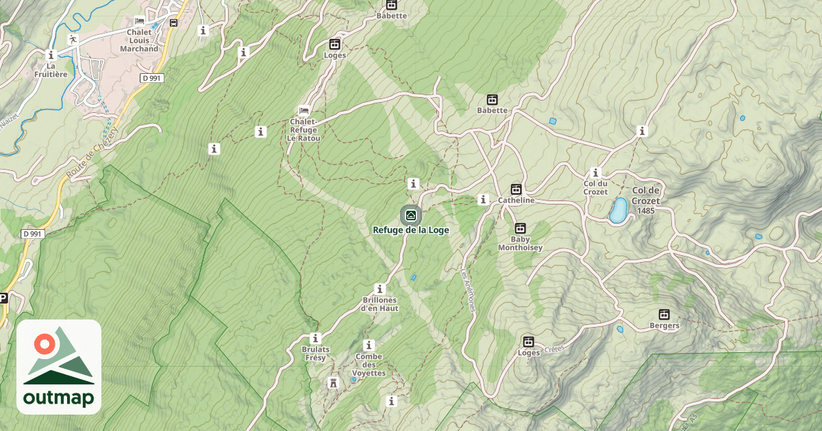 Map of Refuge de la Loge