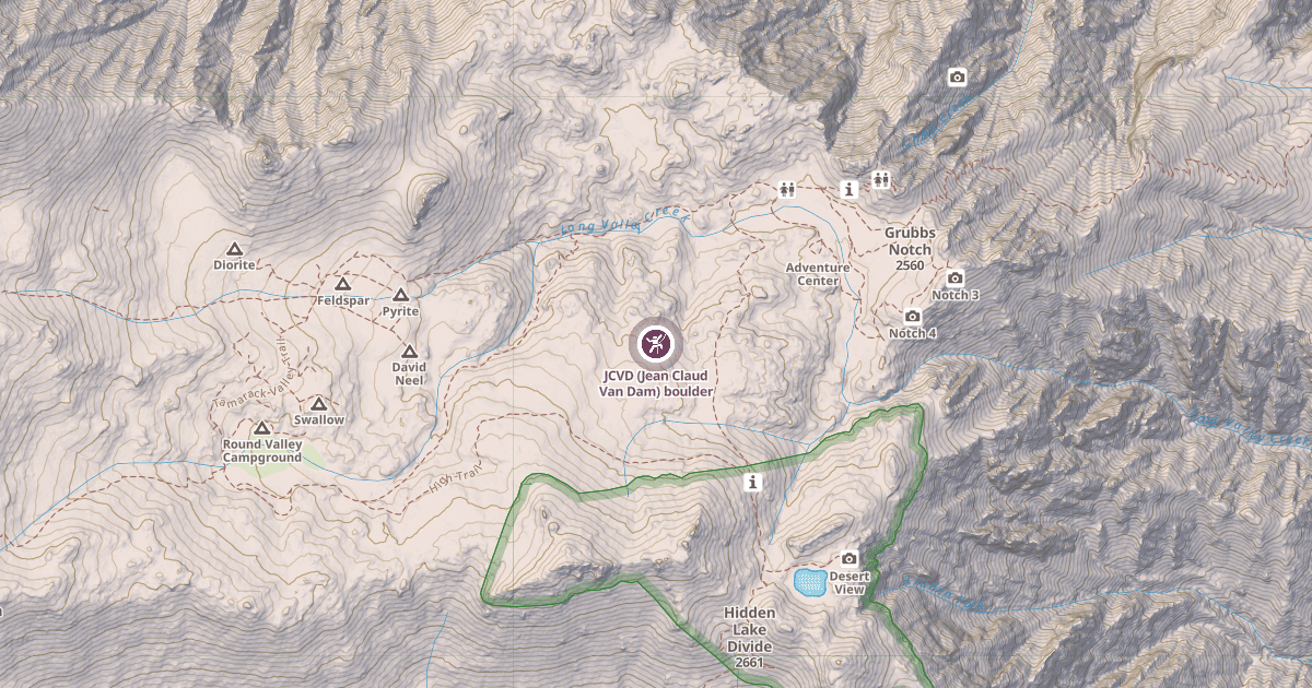 Map preview of JCVD (Jean Claud Van Dam) boulder