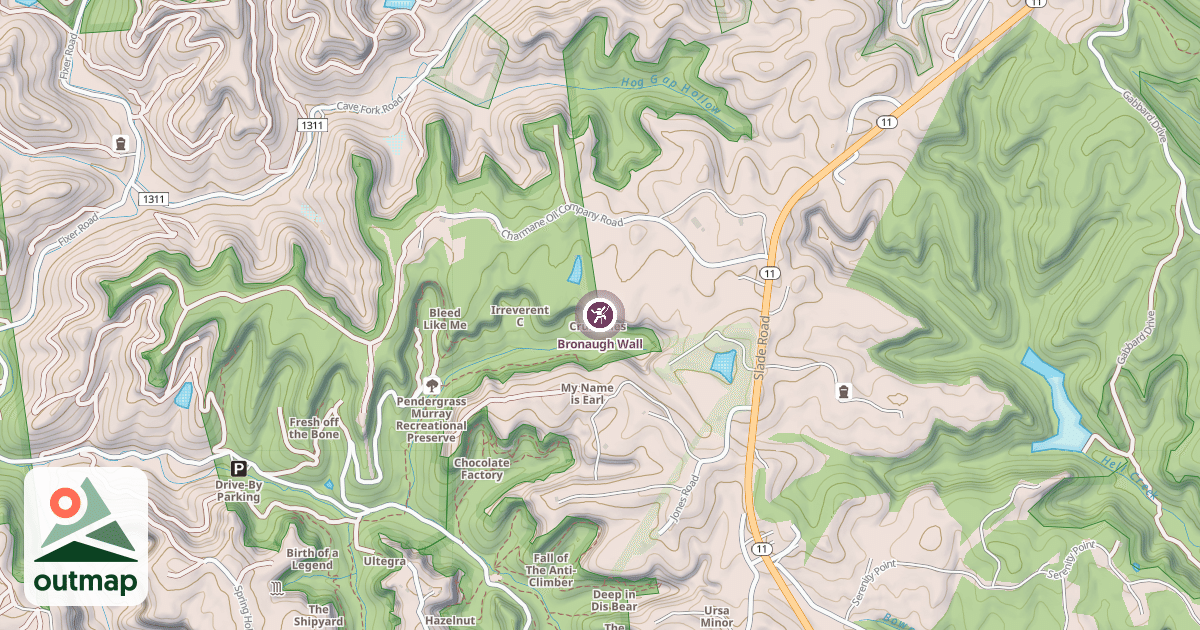 Map of Bronaugh Wall