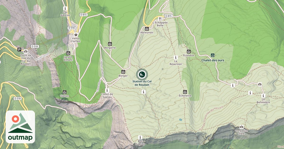 Map of Station du Col de Rousset