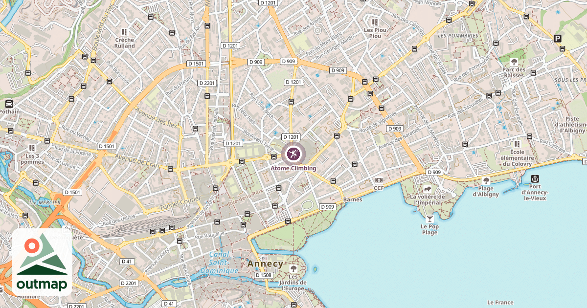 Map of Atome Climbing