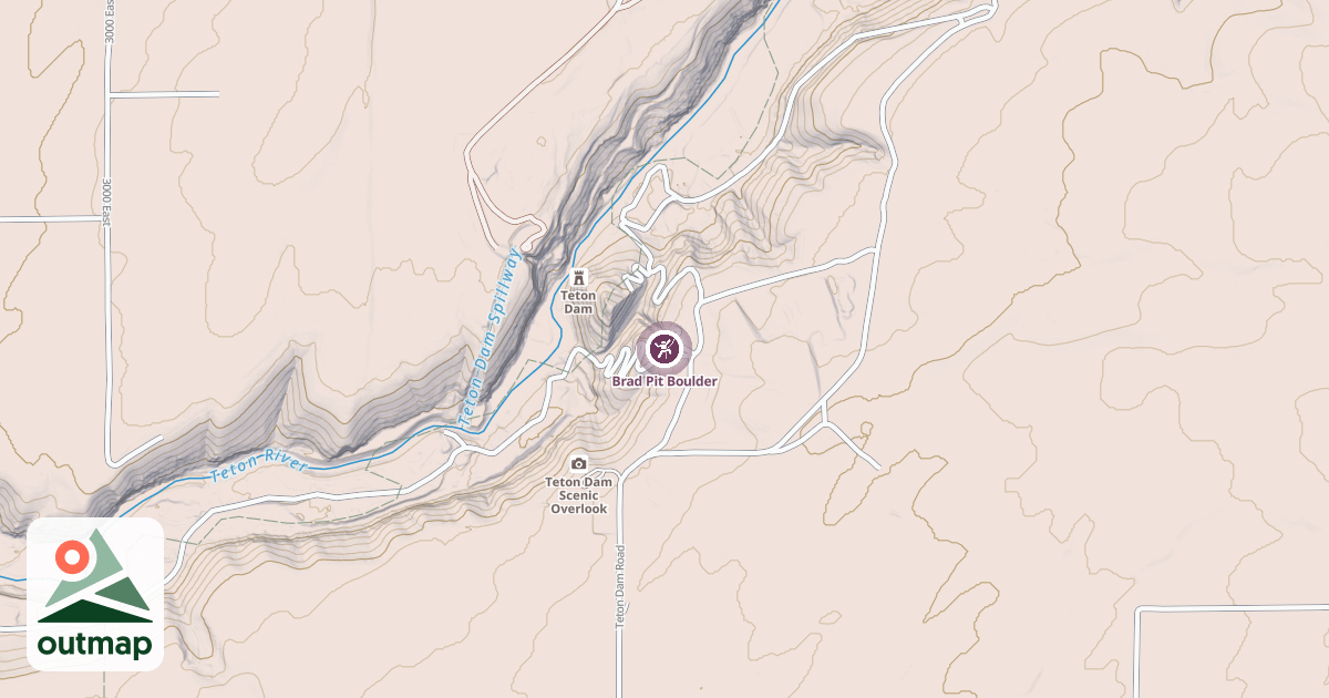 Map of Brad Pit Boulder