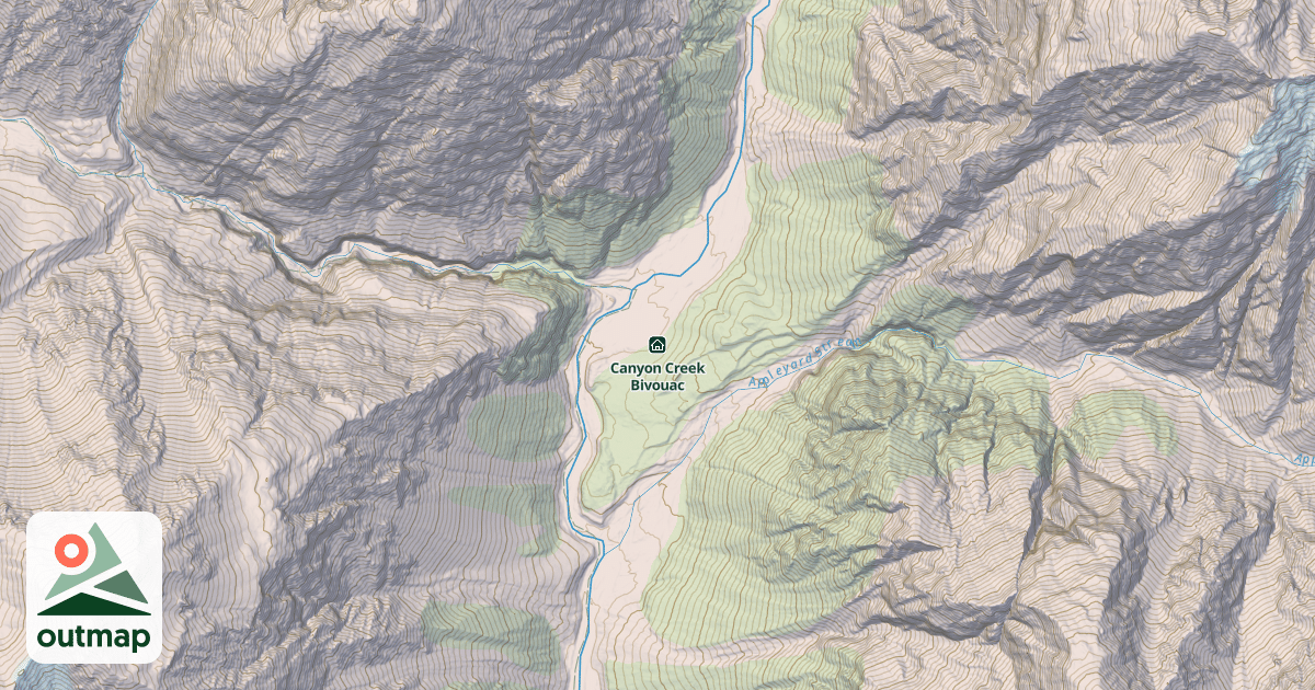 Map of Canyon Creek Bivouac