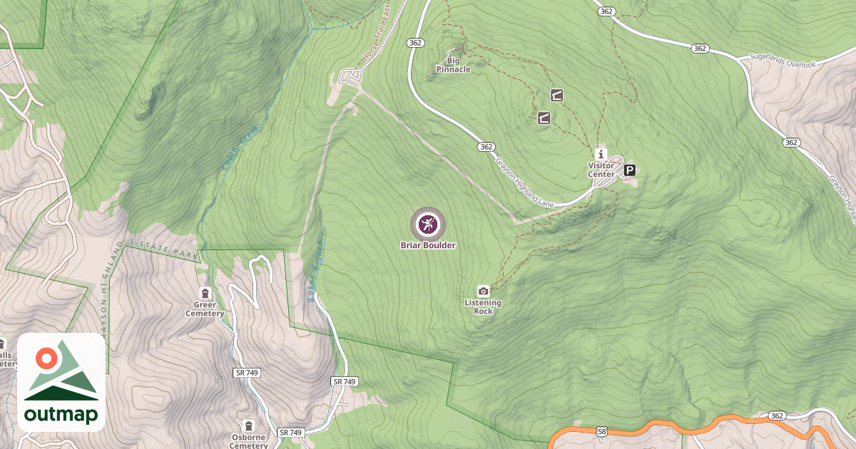 Map of Briar Boulder