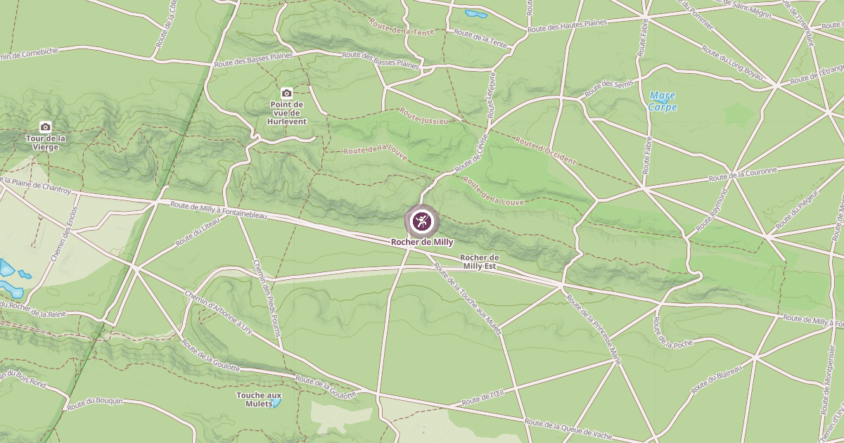 Map preview of Rocher de Milly
