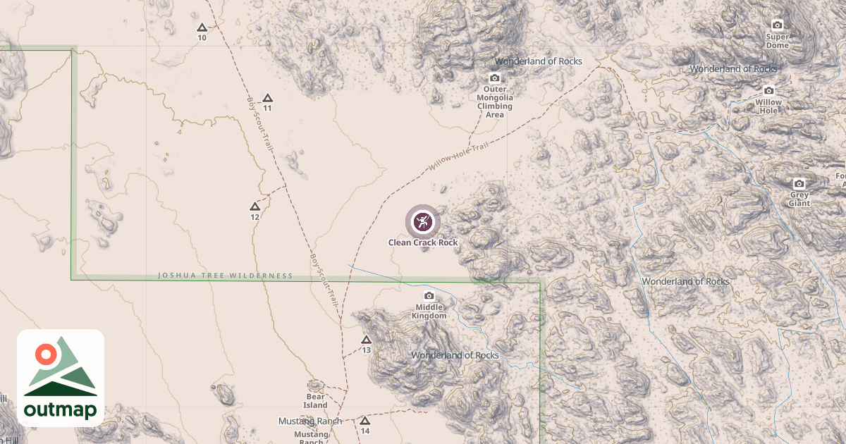 Map of Clean Crack Rock