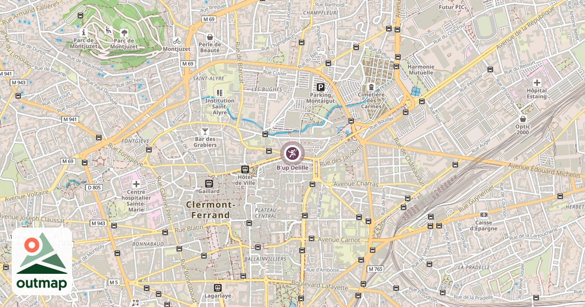 Map of B'up Delille