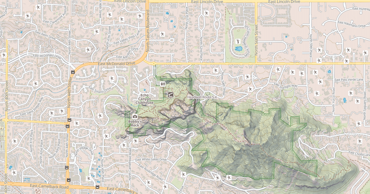 Map preview of Headwall Route
