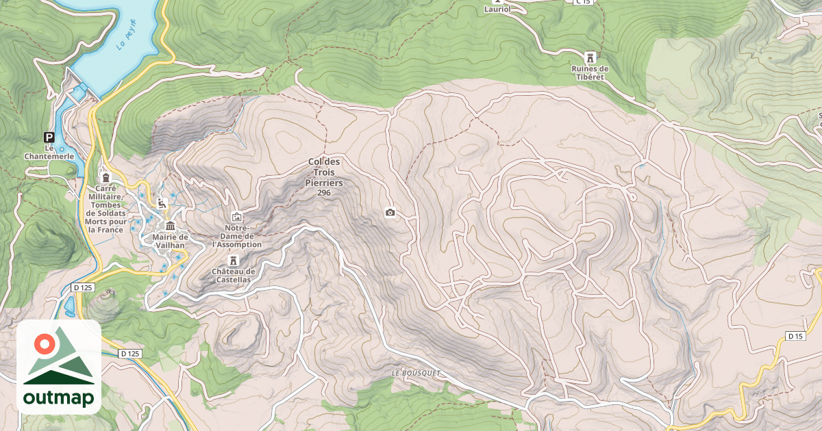 Map of Capitelle des Louvières Hautes