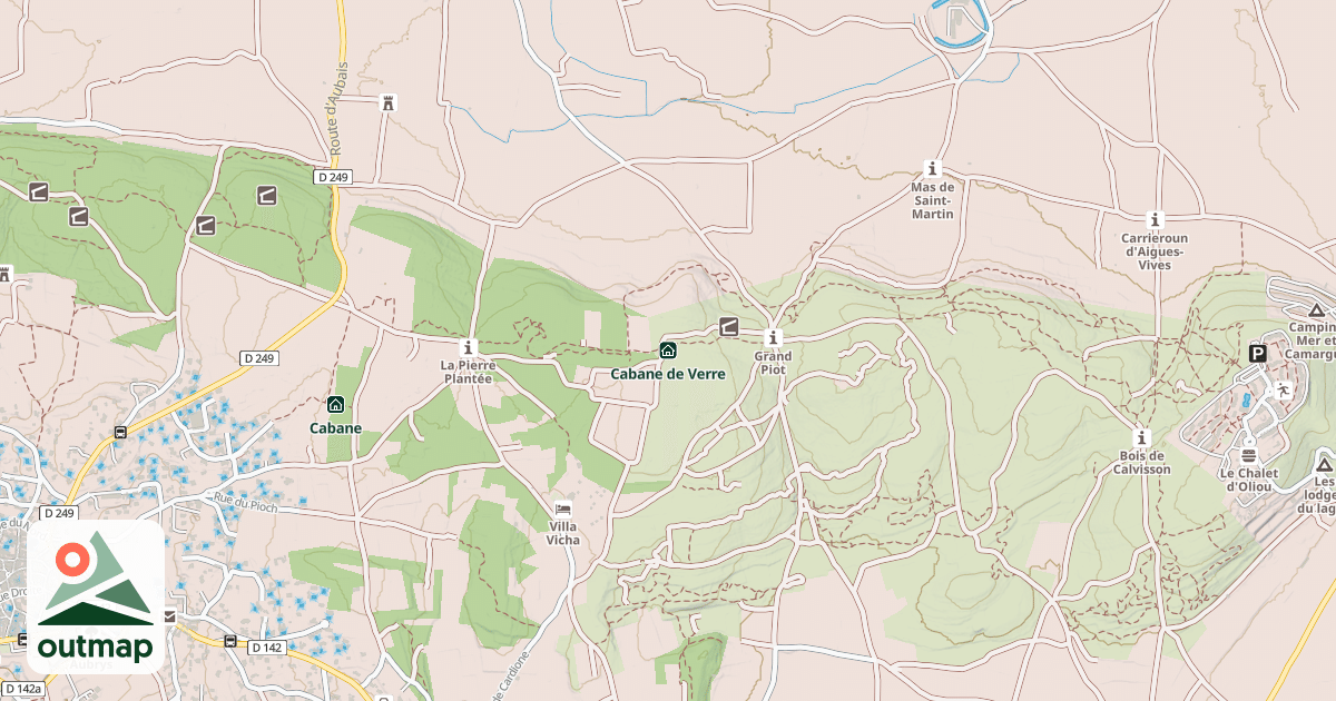 Map of Cabane de Verre