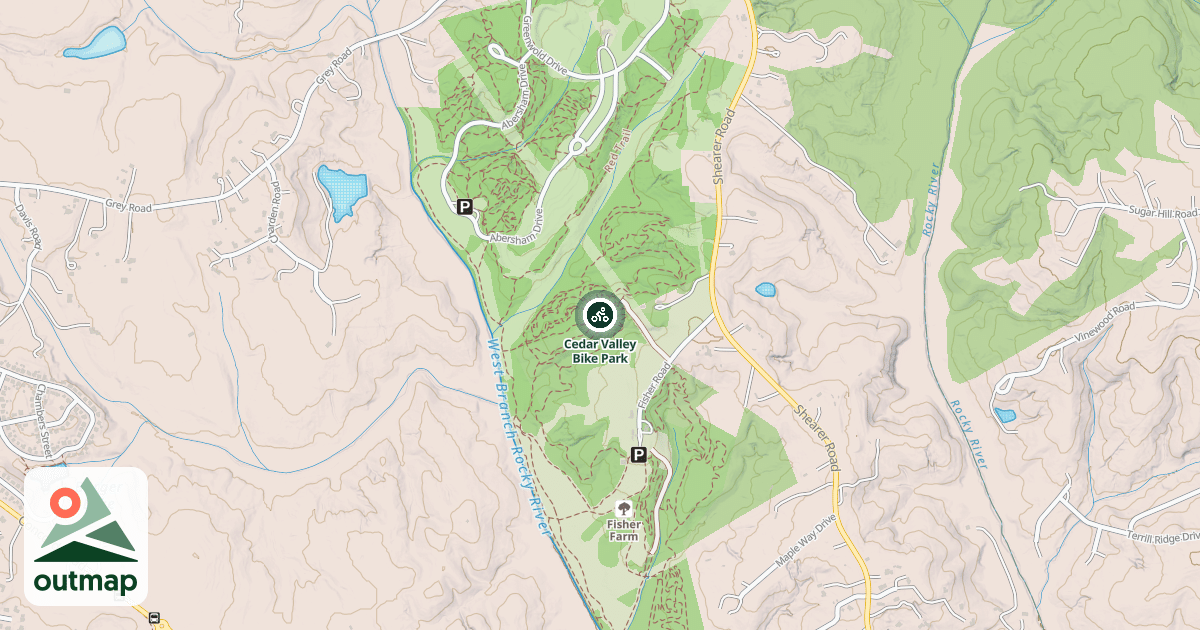 Map of Cedar Valley Bike Park